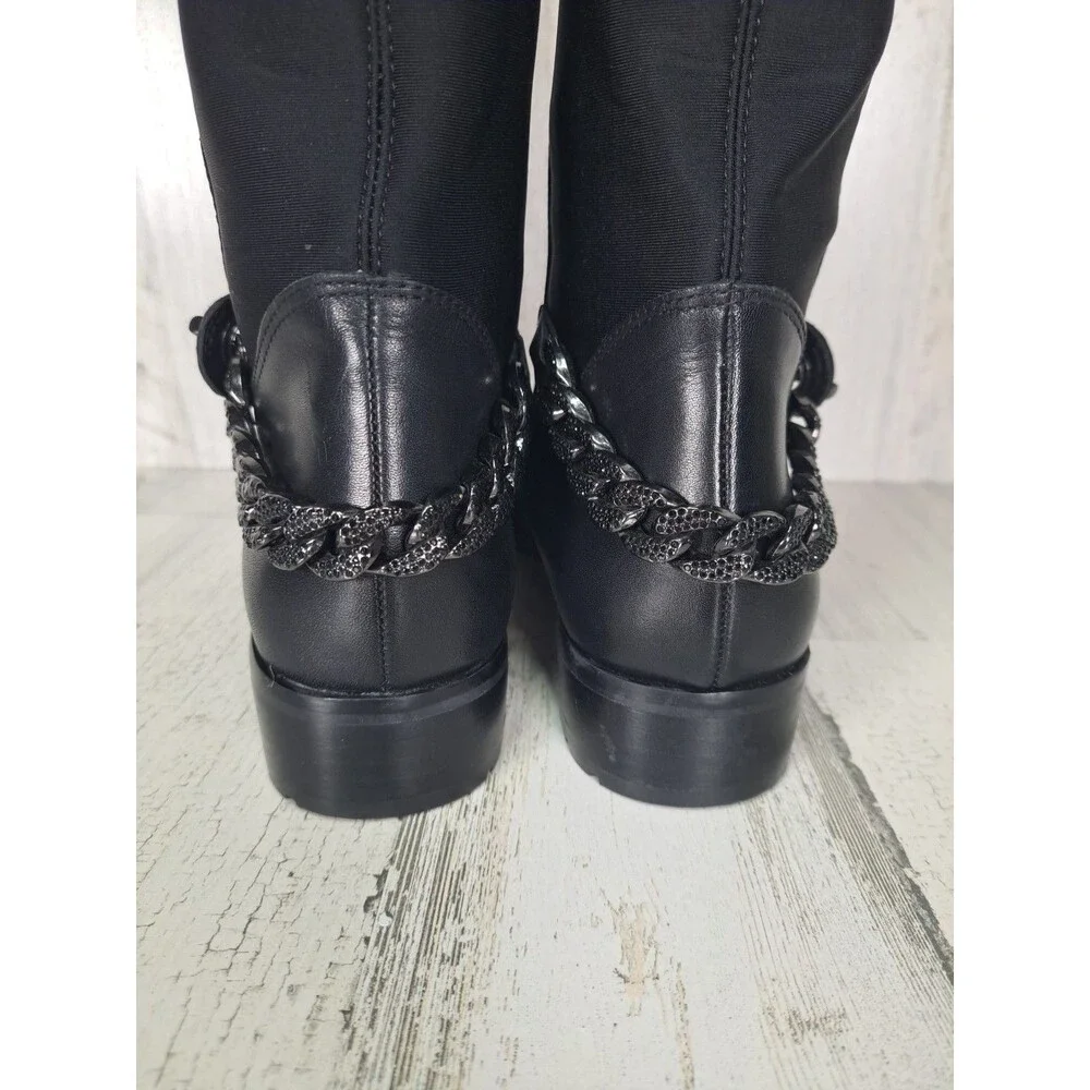 Karl Lagerfeld Paris Shay Over-The-Knee Boots Womens Black Size 7M Dark Romantic - Picture 8 of 16